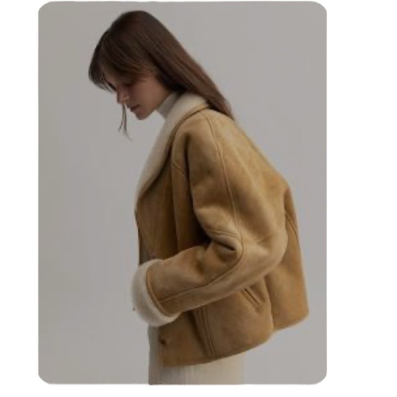 LE  Signature Shearling Jacket _ Beige - Picture 2 of 4